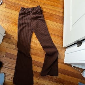 Brown flare pants